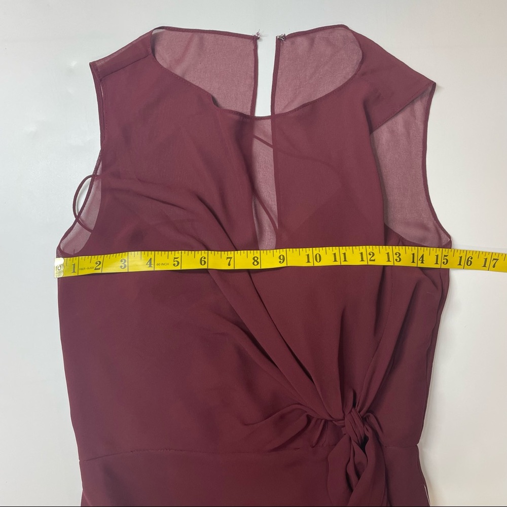 Jenny Yoo Bridemade Merlot chiffon maxi dress - Picture 12 of 13